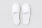 Slippers Andy-Velour White 4mm Sole Open Teen